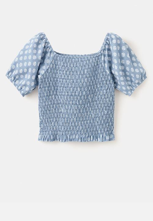 MANGO - T-Shirt SELLOSET - Medium Blue