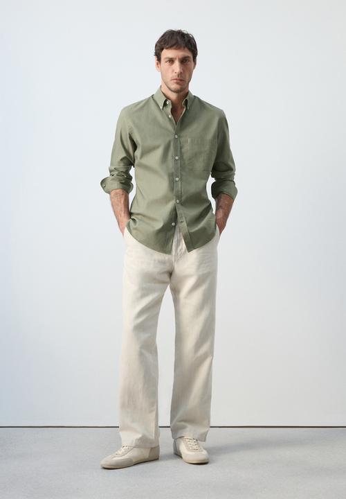 MANGO - Shirt Oxlir - Green