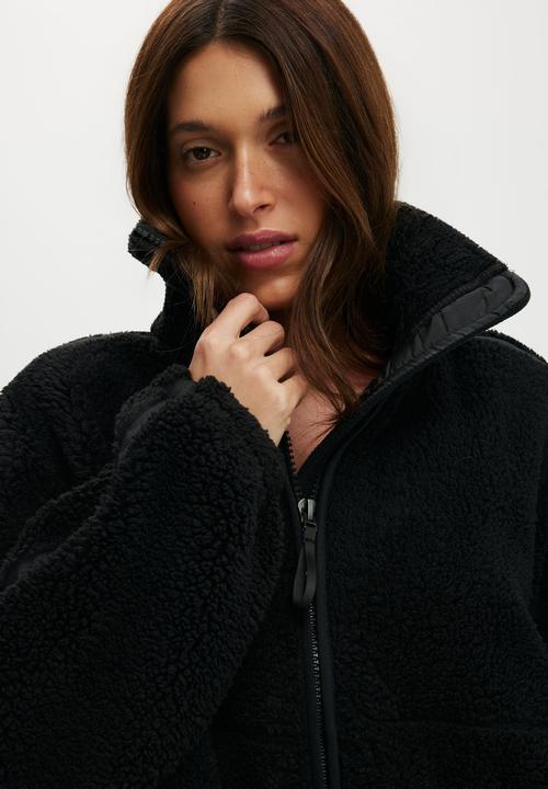 Cotton On - Trail Sherpa Jacket - Black
