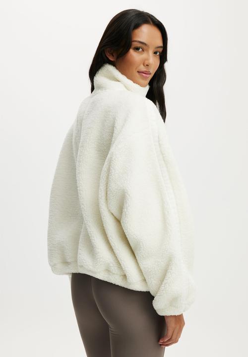 Cotton On - Trail Sherpa Jacket - Coconut Milk