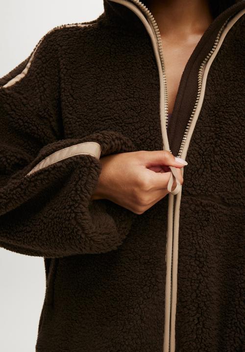 Cotton On - Trail Sherpa Jacket - French Roast