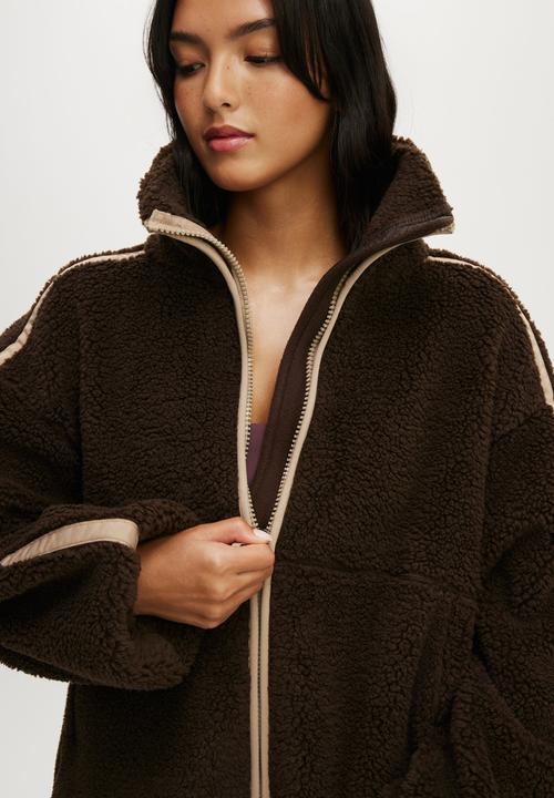 Cotton On - Trail Sherpa Jacket - French Roast