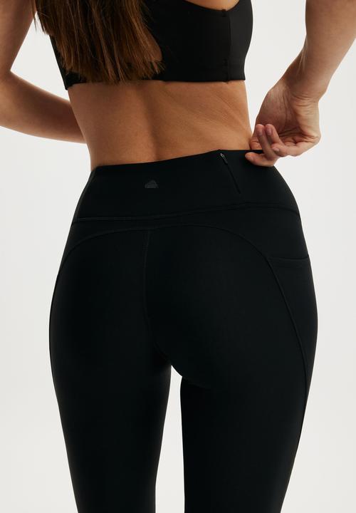 Cotton On - Fleece Lined Active Full Length Tight - Black