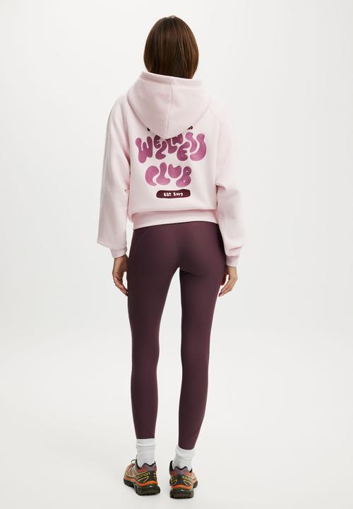 Cotton On - Fleece Lined Active Full Length Tight - Choc Plum
