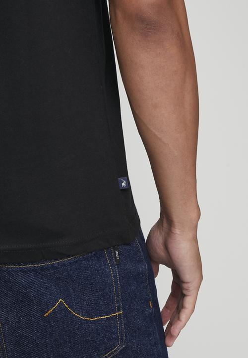 POLO - Huck Logo Crest Print Ss Tee - Black