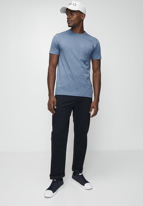 POLO - Sthembiso Pjc Ss Pocket Tee - Blue