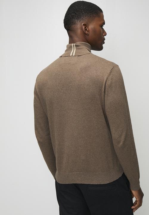 POLO - Bradley Roll Neck Ls Knitwear  - Taupe