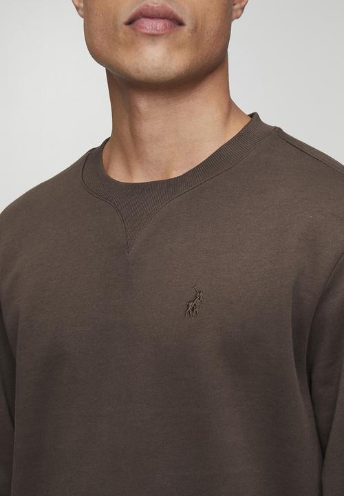 POLO - Aakil Essential Fleece Sweater - Dark Brown