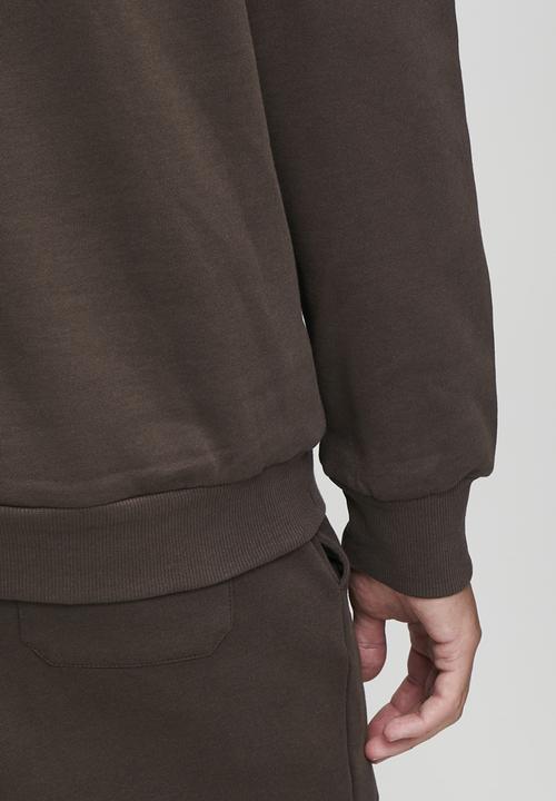 POLO - Aakil Essential Fleece Sweater - Dark Brown
