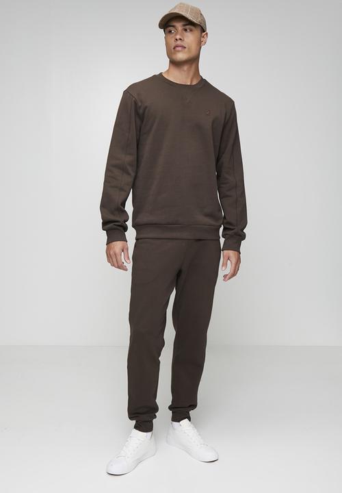 POLO - Aakil Essential Fleece Sweater - Dark Brown