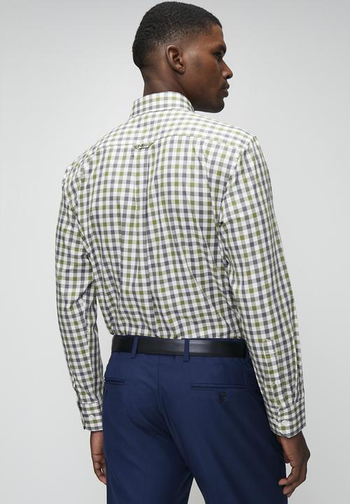 POLO - Wilson Ls Gingham Check Shirt - Fatigue