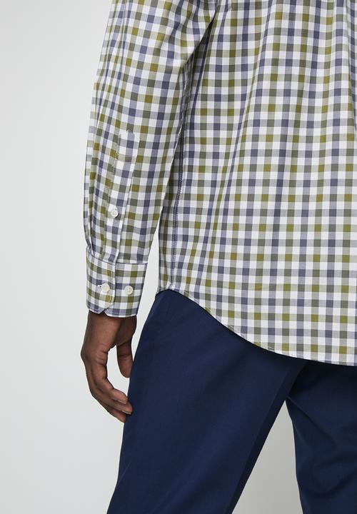 POLO - Wilson Ls Gingham Check Shirt - Fatigue