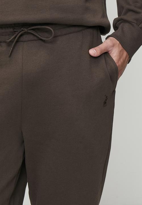 POLO - Aakil Essential Fleece Jogger - Dark Brown