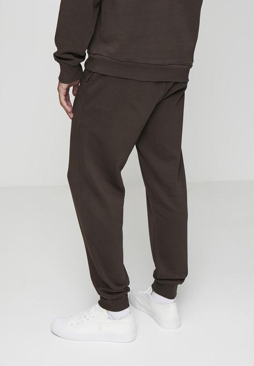 POLO - Aakil Essential Fleece Jogger - Dark Brown