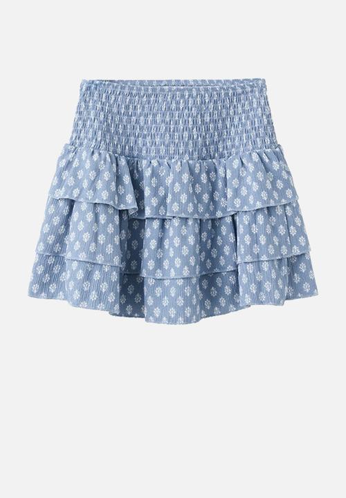 MANGO - Skirt SELLOSET - Medium Blue