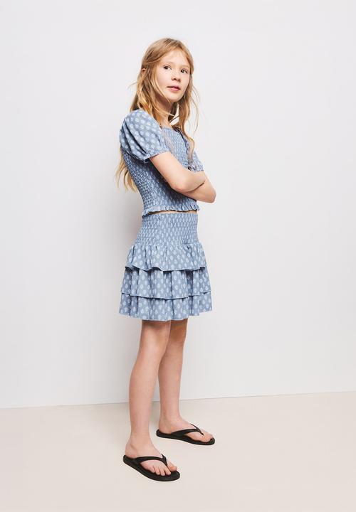 MANGO - Skirt SELLOSET - Medium Blue