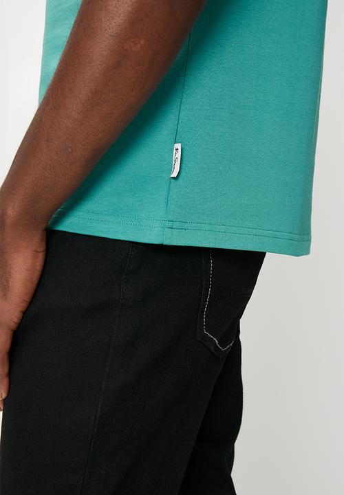 Ben Sherman - 3D Embossed Happy Bear 260g Tee Shirt - Aqua Teal
