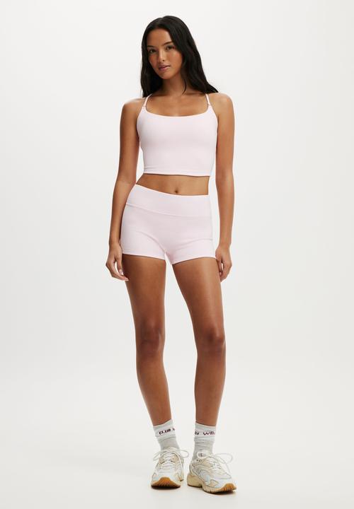 Cotton On - Ultra Soft Cropped Twist Back Tank - Cherry Dream