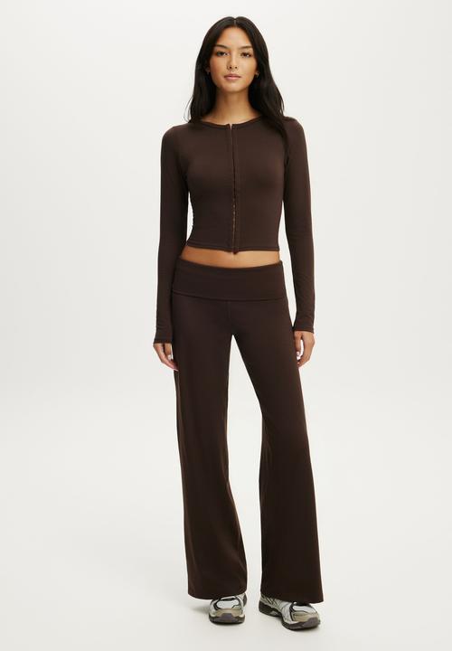 Cotton On - Ultra Soft Corset Long Sleeve - French Roast