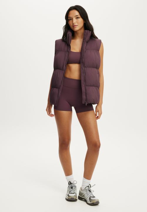 Cotton On - The Mother Puffer Vest - Choc Plum