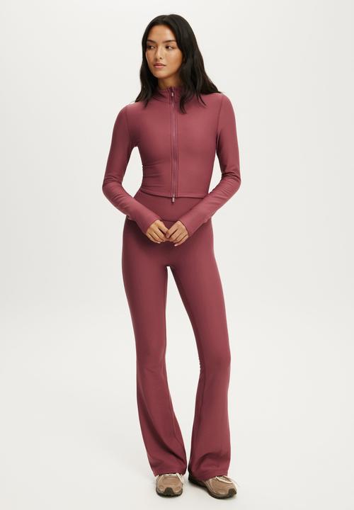 Cotton On - Active Fleece Lined Cropped Jacket - Dusty Rose
