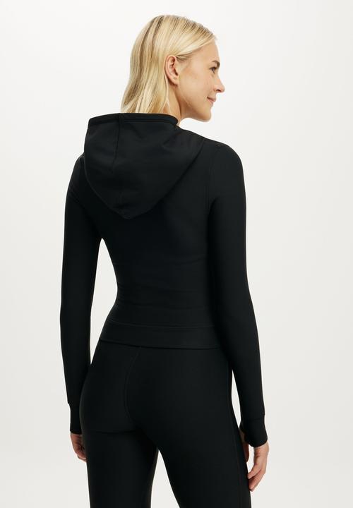 Cotton On - Active Fleece Lined Hooded Jacket - Black