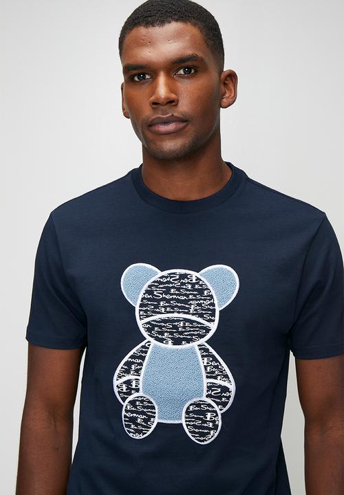 Ben Sherman - Bear Chenille Fur Tee-Shirt - Navy