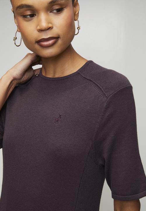 POLO - Wmn Paige Ms Knit Dress - Plum