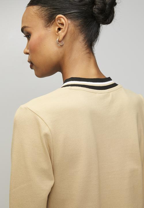 POLO - Wmn Cory Pique Long sleeve Dress - Camel