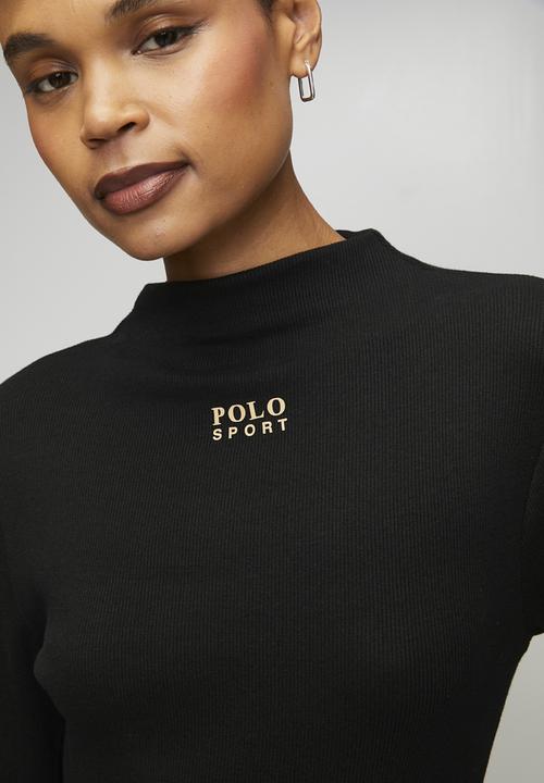 POLO - Wmn Luna Long sleeve Ribbed Sport T-shirt - Black