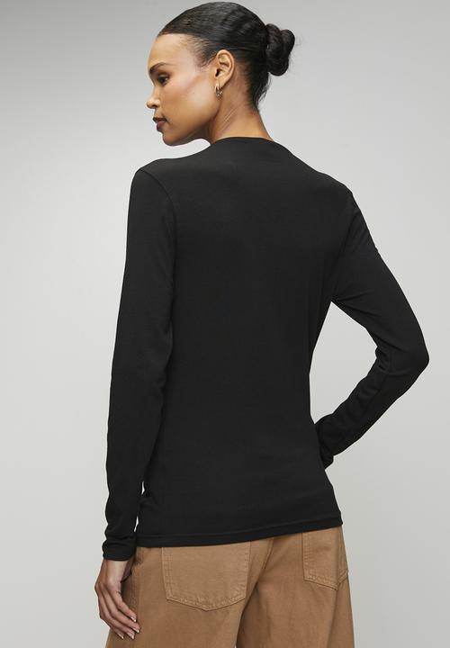 POLO - Wmn Dani Long sleeve Second Skin - Black