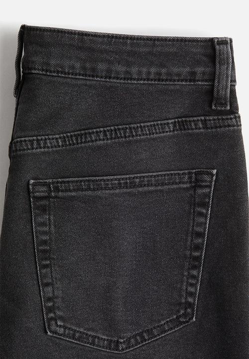 H&M - High denim shorts - dark grey
