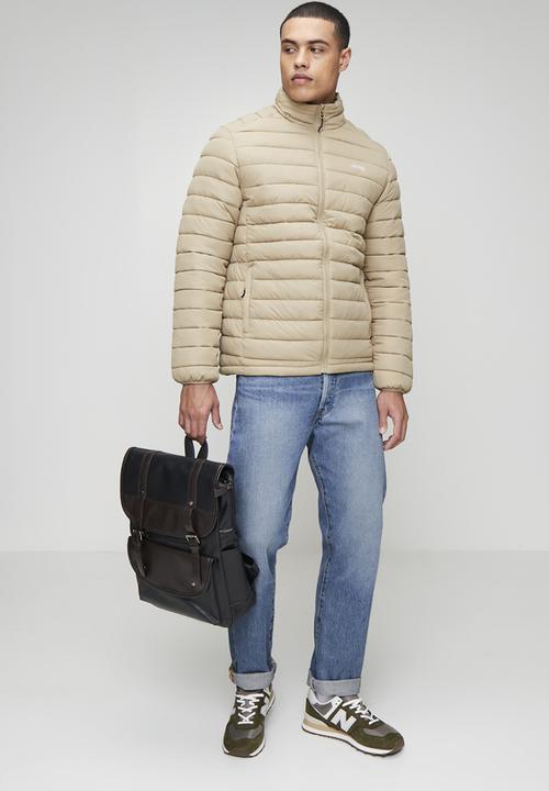 JEEP - Reversible Puffer Jacket  - Khaki & Stone