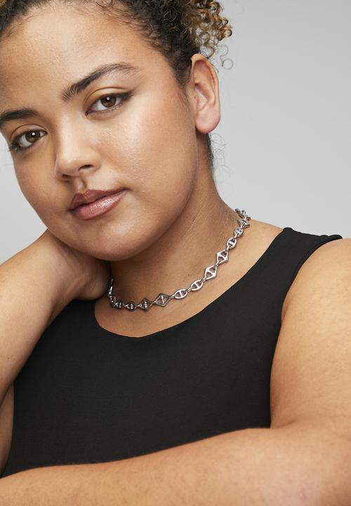 Zoe on Trend - Stylish link necklace - silver