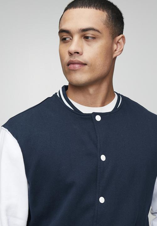 Jersey Varsity Jacket - Navy