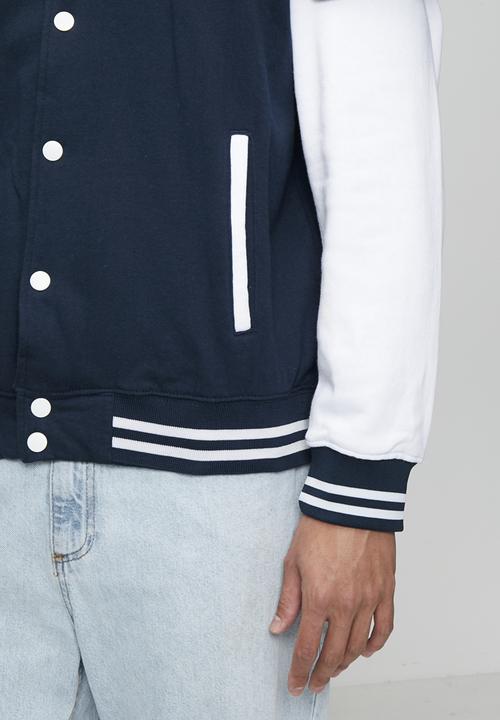 極美品　ADEAM　Varsity Jacket　42595　ネイビー　S Jersey Varsity Jacket - Navy