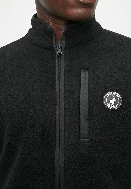 POLO - Men Sport Long sleeve Polar Fleece - Black