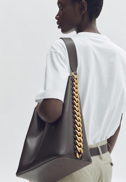 H&M - Stella McCartney H&M: Chain-detail shoulder bag - dark brown