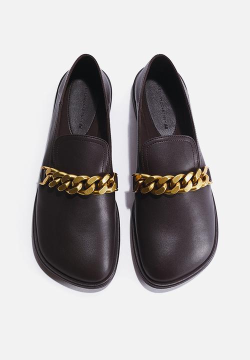 Stella McCartney H&M: Chain-detail loafers - dark brown - 1324958001