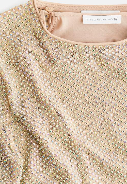 H&M - Stella McCartney H&M: Embellished lace mini dress - beige