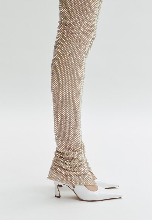 H&M - Stella McCartney H&M: Embellished lace leggings - beige