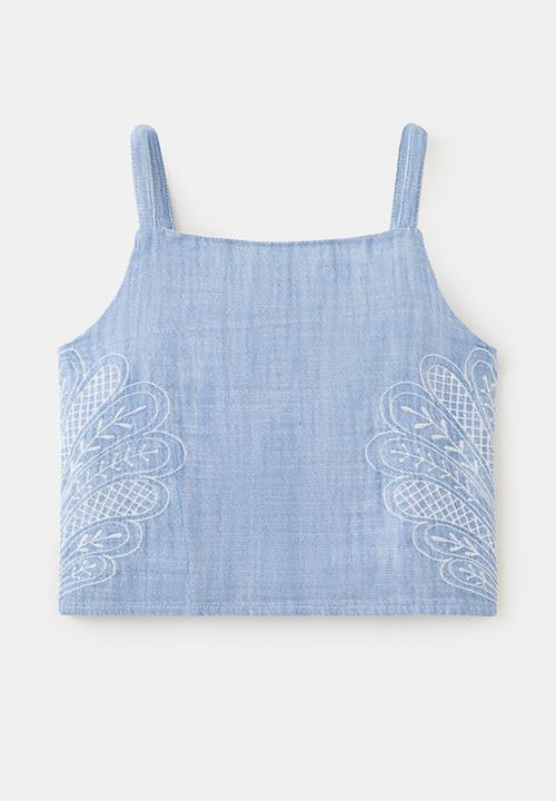 MANGO - Blouse SEASET - Medium Blue