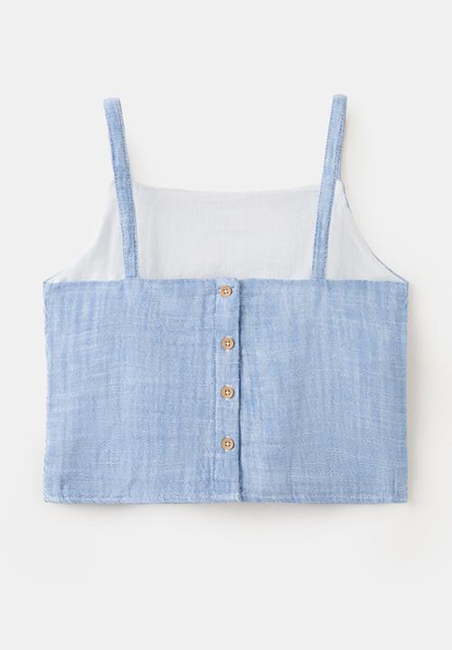 MANGO - Blouse SEASET - Medium Blue