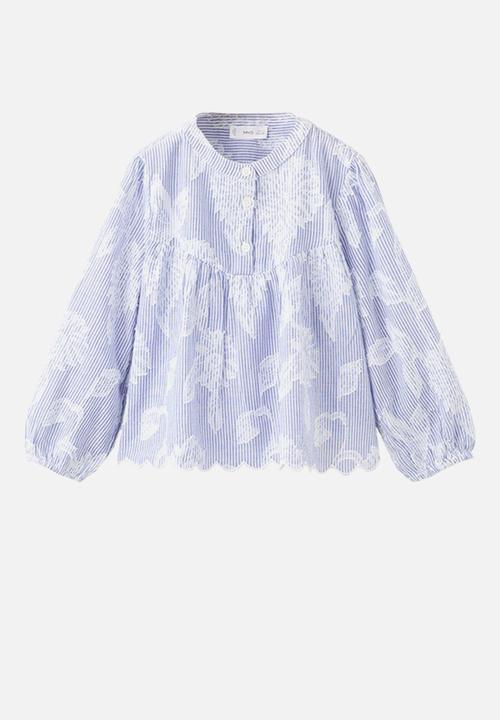 MANGO - Blouse Shirley - Light/Pastel Blue