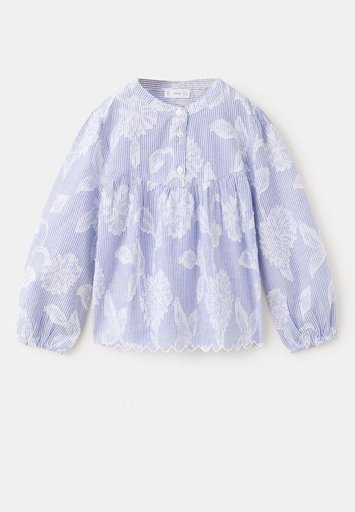 MANGO - Blouse Shirley - Light/Pastel Blue