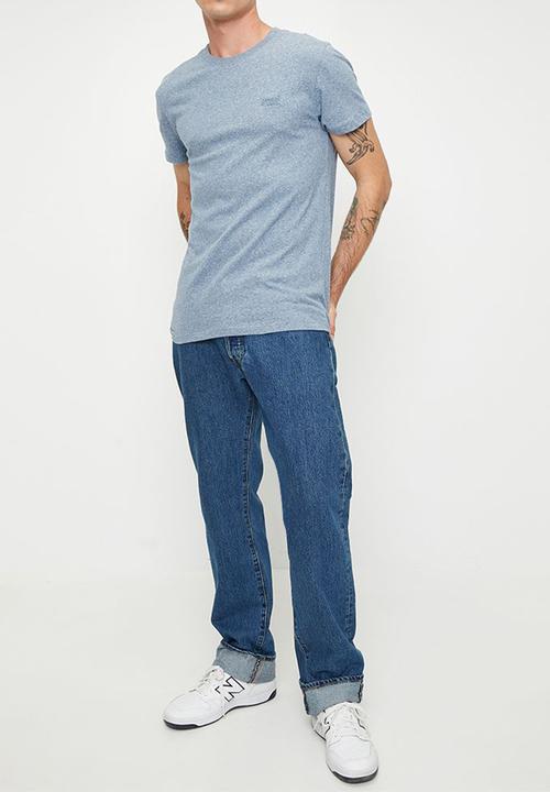 Superdry. - Essential Logo Emb Tee - Bay Blue Marl