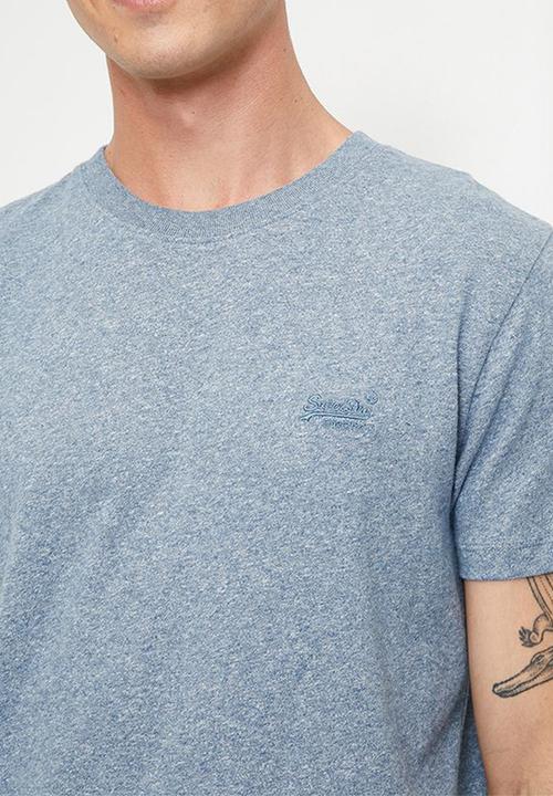 Superdry. - Essential Logo Emb Tee - Bay Blue Marl