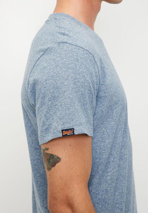 Superdry. - Essential Logo Emb Tee - Bay Blue Marl