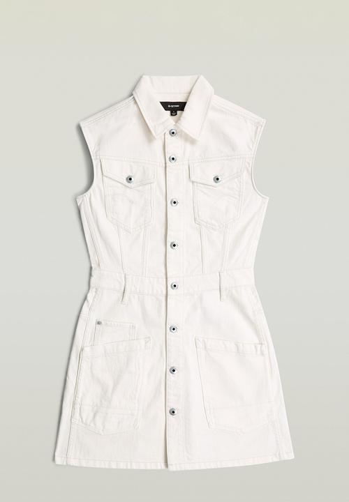 G-STAR - Cinch dress sleeveless wmn - ecru