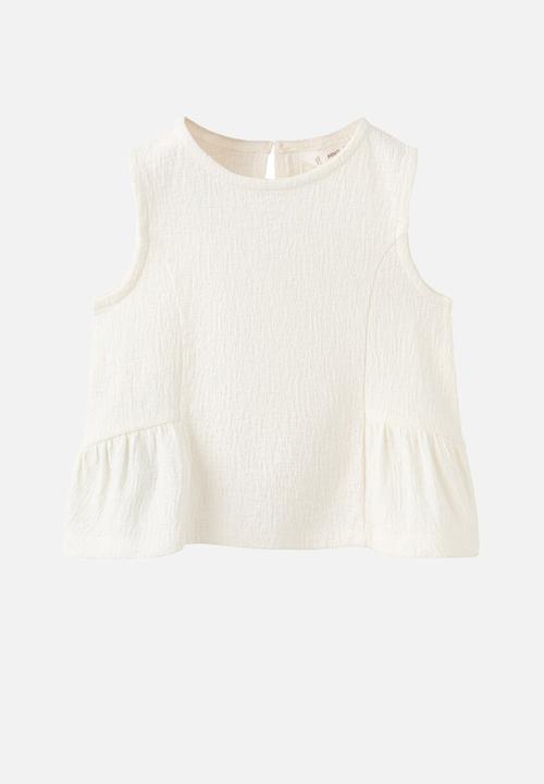 MANGO - T-Shirt TEXTUSET - Natural